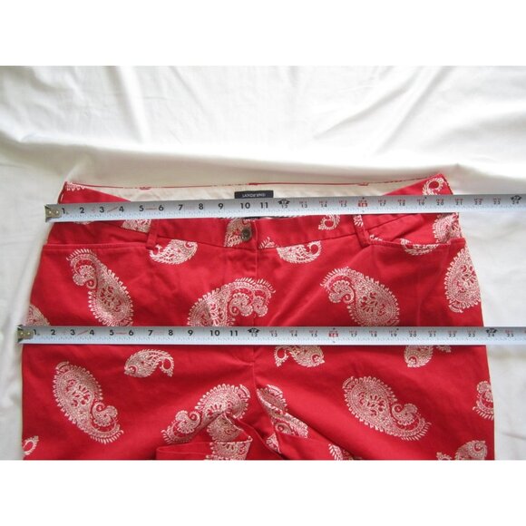 Women's Lands' End Straight Leg Paisley Print Capri Pants Sz 18W (WP308) - Picture 7 of 8